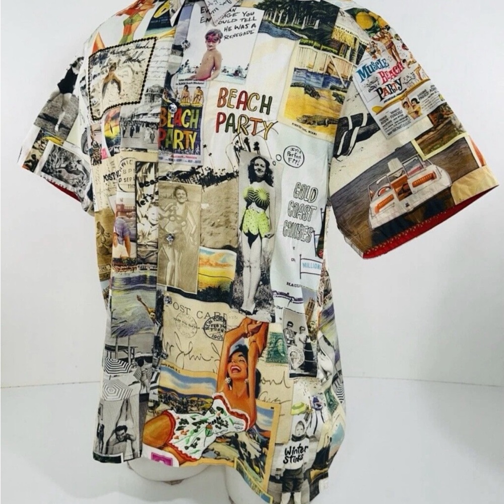 Robert Graham Red and Orange Casual Button Down Shirt